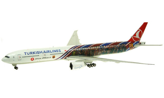 Aircraft  Boeing B777-300ER TURKISH Air  FC Barcelona