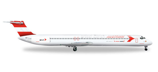 Lietadlo McDonnell Douglas MD-81 Austrian Airlines  "Grüezi Zürich"