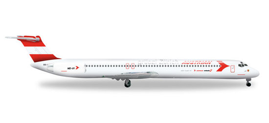 Aircraft  McDonnell Douglas MD-81 Austrian Airlines  "Grüezi Zürich"