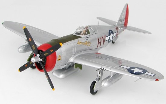 P47D Thunderbolt "Razorback" - "Silver Lady" HV-Z of the 61st FS/56th FG, Boxted, England 1944