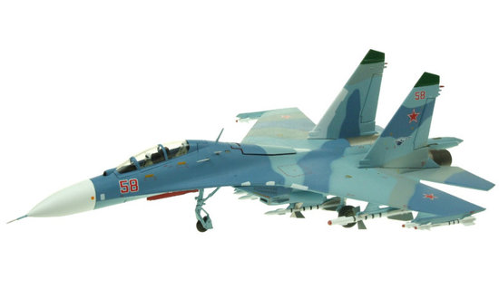 Stihačka Sukhoi Su-27UB Flanker Russian Air Force, Red 58