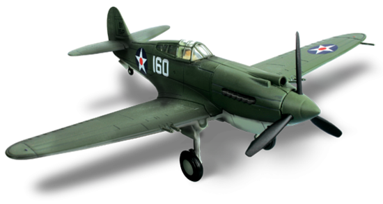 Aircraft  P-40B Warhavk USAF, Pearl Harbour, 1941