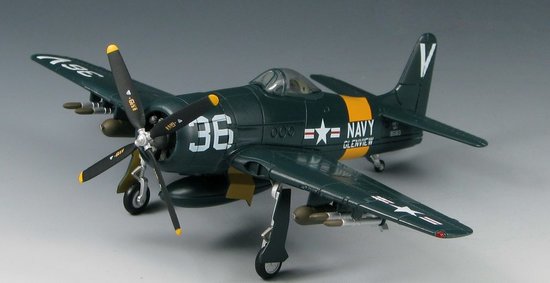 Plane GRUMMAN F8F-1 BEARCAT US NAVY RESERVE GLENVIEW, 1950S