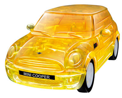Auto Mini Cooper transparent gelb