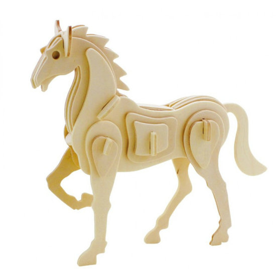 3D Pferd + 4 Farben und Pinsel