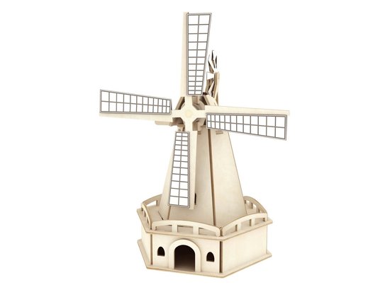 3D große Windmühle auf Solarenergie