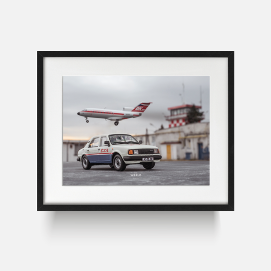 Obraz v ráme ŠKODA 120 a Yakovlev YAK-40 ČSA