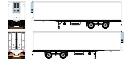 Príves Refrigerated box semitrailer 2-axle