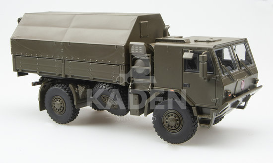 TATRA 815-7 4x4 military flatbed with Khaki color tarpaulin