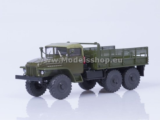 URAL-375 FLATBED TRUCK, SOFT ROOF - KHAKI