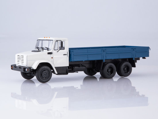 ZIL-133G4 FLATBED TRUCK - WHITE-BLUE