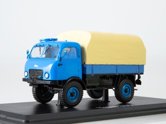 Tatra 805 flatbed truck with tent  -blue-beige