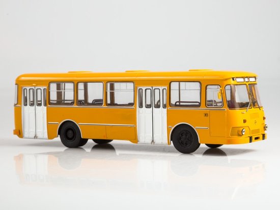 LIAZ-677M city bus, yellow-white