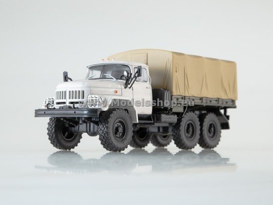 ZIL-131 plachtový valník - bielo šedá