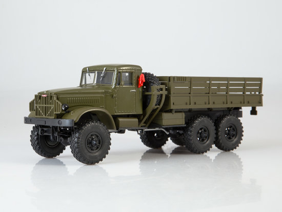 KRAZ-214 flatbed khaki