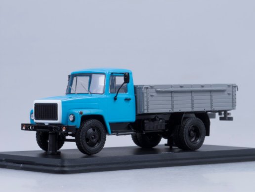 GAZ-3307 flatbed truck modro-šedý