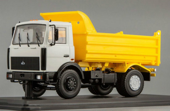 MAZ-5551 dumper truck,   white-yellow