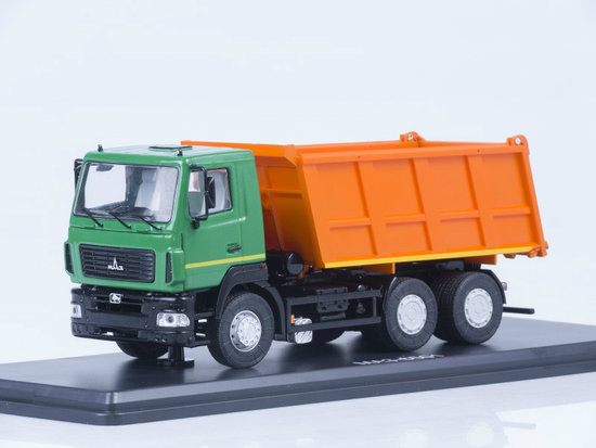 MAZ-6501,   dump truck (facelift),   green-orange