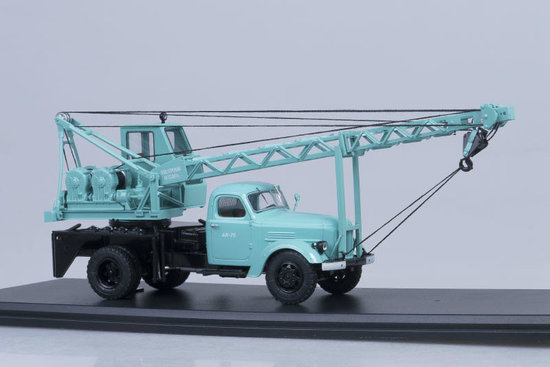 Crane truck AK-75 (ZIL-164),   (exhibition version),  (turquoise)