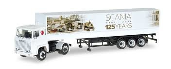 Scania 141 canvas semitrailer "125 Jahre Scania",
