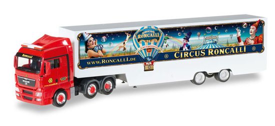 MAN TGX XLX box semitrailer "Circus Roncalli",