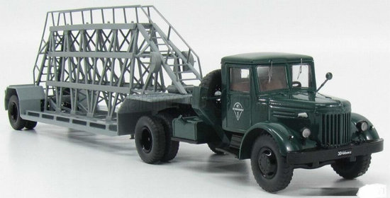 MAZ-200V with panel carrying semitrailer NAMI-790