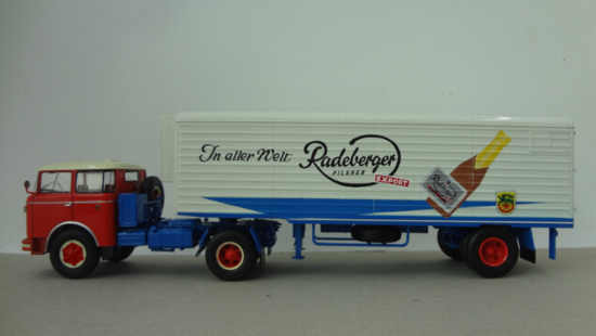 Skoda 706 N12CH, Radeberger, box wagon truck trailer