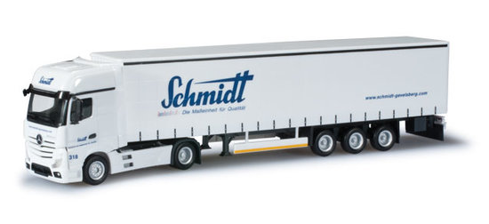 Mercedes-Benz Actros Gigaspace curtain canvas semitrailer "Schmidt"