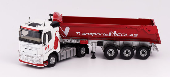 Volvo FH 4, Transports Nicolas, Kippmulden-trailer truck