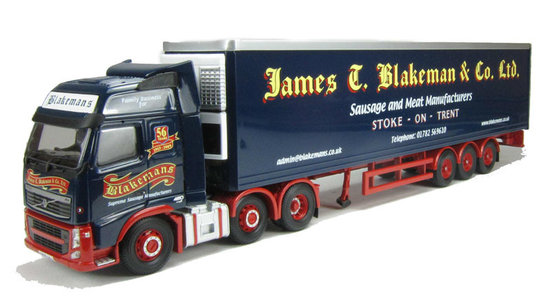 Truck Volvo FH Face Lift Fridge Trailer "James T Blakeman & Co Ltd, Stoke-On-Trent"