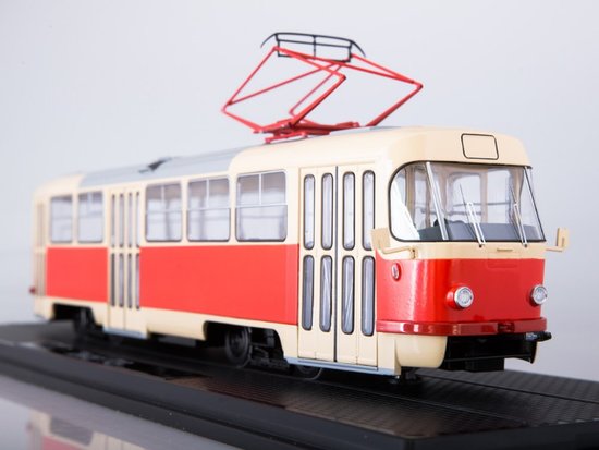 Tatra-T3SU tram - red-beige 