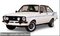 Ford Escort Harrier white/blue 1980