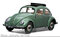 VW Beetle zelený s otvárateľnou strechou 1950
