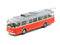 Skoda 9TR trolleybus in the colors of the Brno transport company