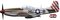 P51D Mustang Roca Aircraft Fighter 7th Squadron, 5th Fighter Group, Captain Cheng Sung Ting 1948