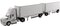 Peterbilt 579 UltraLoft Tractor White with Wabash National 28ft Pup Trailer and one dolly
