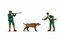 Figuren - Jäger und Hund - Set 3