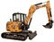 Minibagger JCB MIDI 86C-1 schlammige Version
