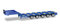 Goldhofer 5-axle trailer, blue