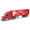 Peterbilt 387 red, with box semi-trailer