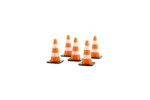 Traffic cone set of 5 pcs for scale 1:24