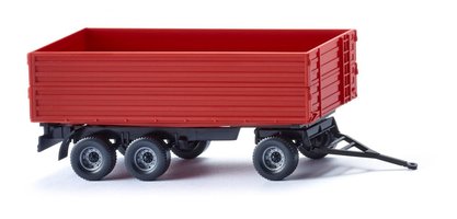 Agricultural 3- axle trailer red