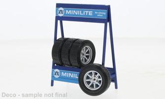 Additional wheel set: Mini Lite silver, set of 4 wheels