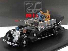 MERCEDES BENZ - 770 TOURER BERLIN PARADE SEPTEMBER 25, 1937 - WITH FIGURES OF HITLER MUSSOLINI AND 2X NAZIS