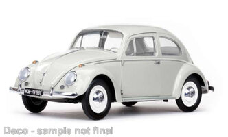 VW Beetle, white, with opening roof, 1961