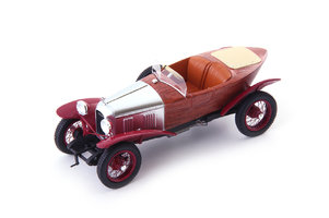 Amilcar CGS 3 Skiff 1925, strieborno-červený