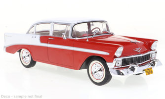 Chevrolet Bel Air 4 dveřový sedan, červená/bílá, 1956