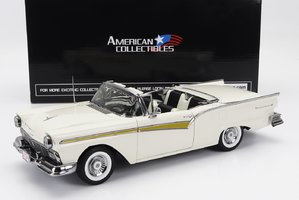 FORD USA - FAIRLANE 500 SKYLINER CABRIOLET OPEN 1957 - COLONIAL WHITE