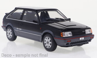Mazda 323 4WD Turbo, black/metallic-dunkelgrau, 1989