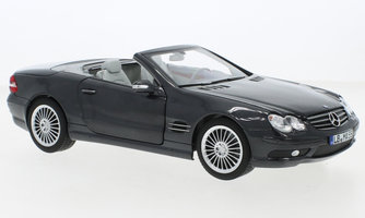 Mercedes SL 55 AMG, čierna metalíza, s odnímateľnou strechou, 2001